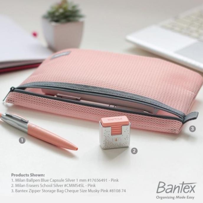 

Tempat Pensil Pouch Transparan Waterproof Bantex #8108 Stationery