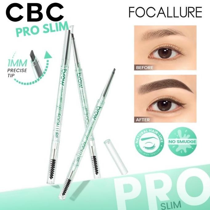 

FOCALLURE Eyebrow Pencil 1MM Pro-Slim | Pensil Alis Tipis Waterproof Anti Luntur Tahan Lama