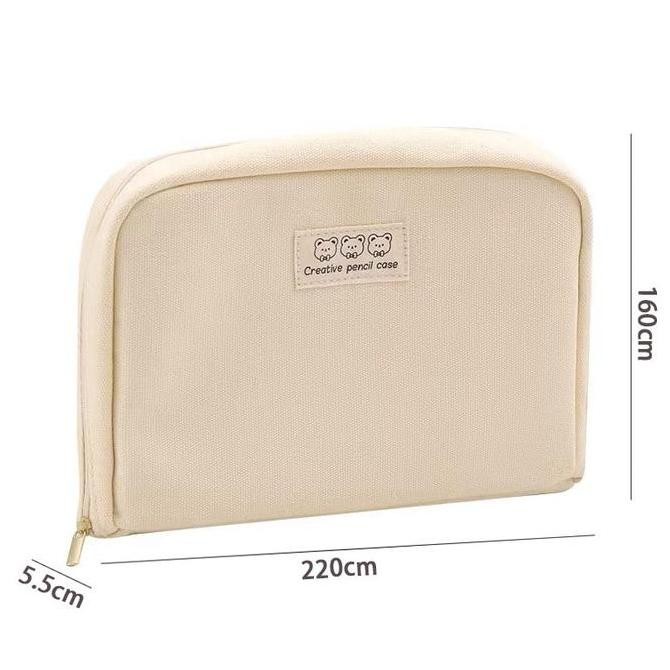 

Kawaii Large Capacity Pencil Cases Simple Multi Layer Pencil Box Pouch Makeup Brush Storage Bag School Stationery Supplies Black Tempat Pensil New Stok