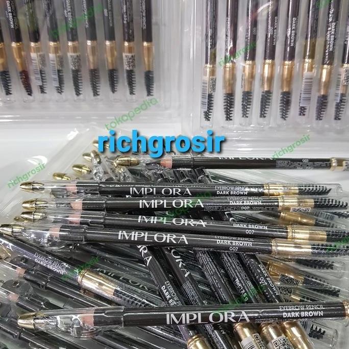 

Implora Pensil Alis Eyebrow Pencil Dark Brown 12 Pcs Original BPOM