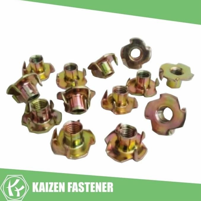 Mur Cakar M8 X 9 Tee Nut T-Nut Baut Mur Speaker Furniture Kayu