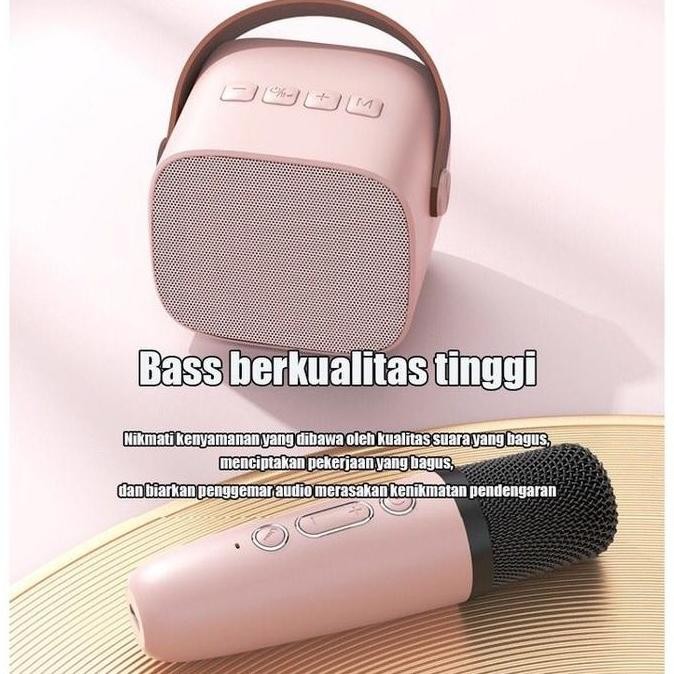 Microphone Karaoke Wireless Portable Speaker Bluetooth Mic Musik Mobil Rumah