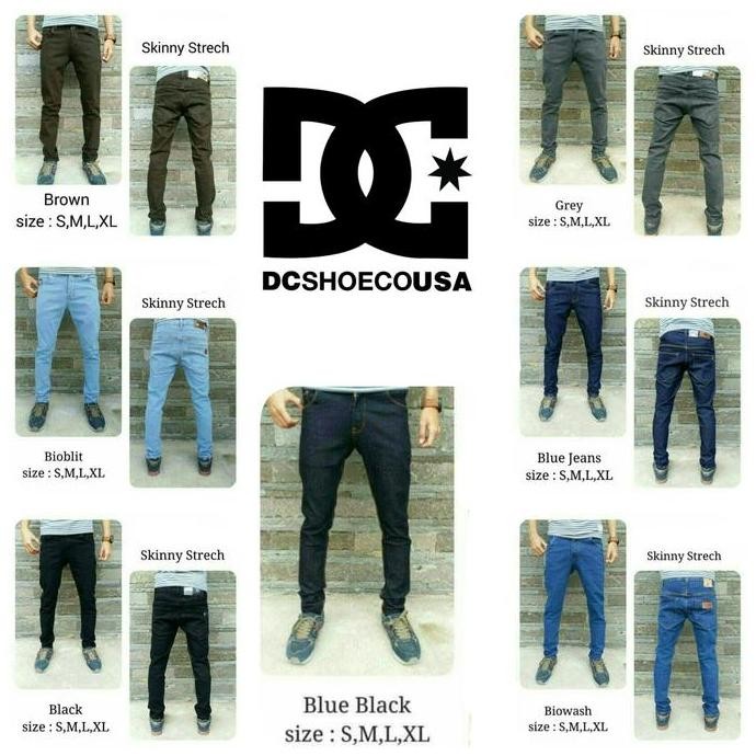 

Celana Jeans Distro DC Pensil Skinny Stretch - Celana Pria Wanita Melar Murah Grosir