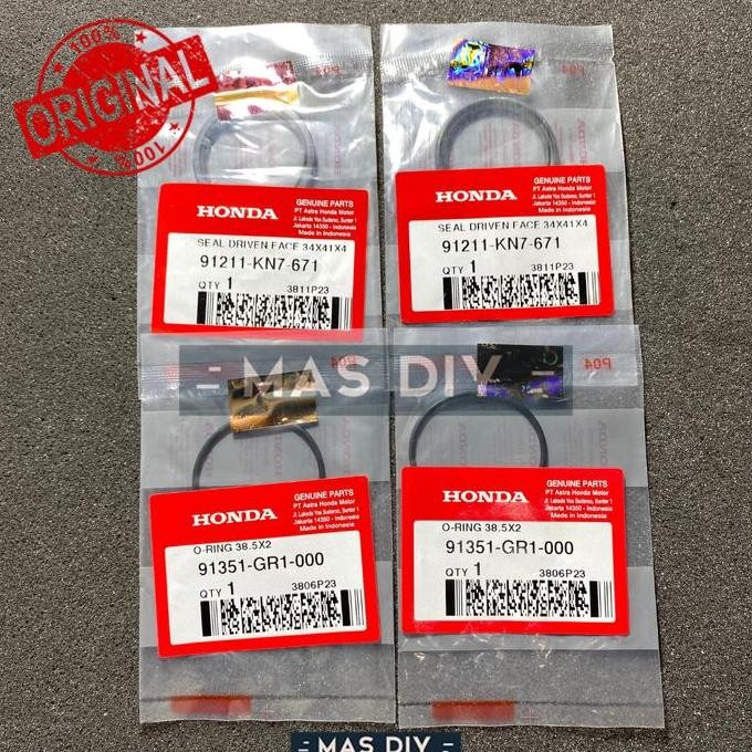 Paket Seal Sil Pulley Puli Belakang Driven Face Vario 150 125 160 Pcx Adv 150 Pcx 160 Stylo Original