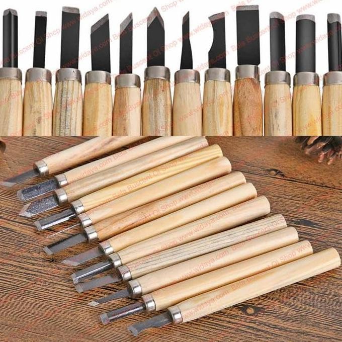 

Paket Set Alat Pahat Kayu 12 Pcs Wood Working Crafting Diy Hand Chisel