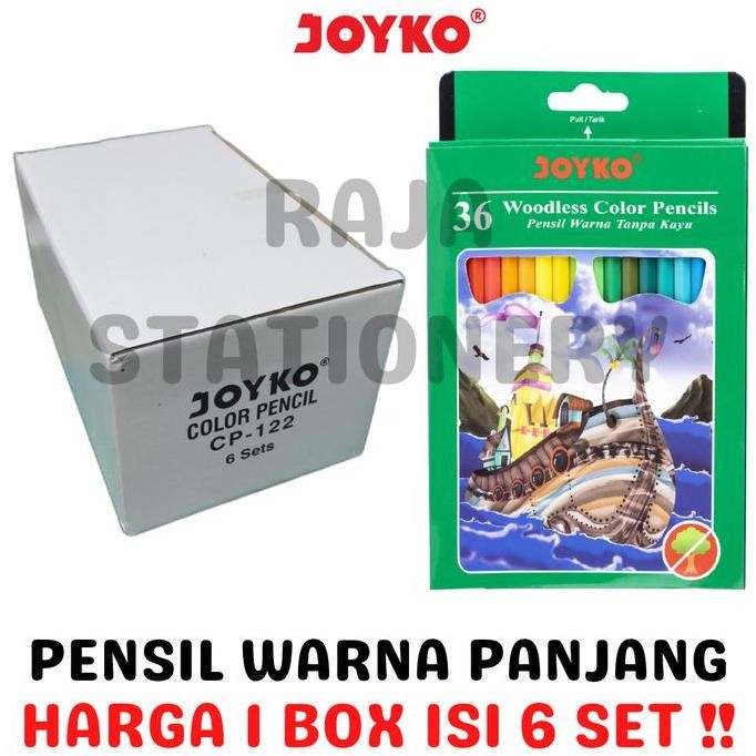 

Pensil Warna Joyko 36 Warna Panjang CP-122 Box Isi 6pcs Original