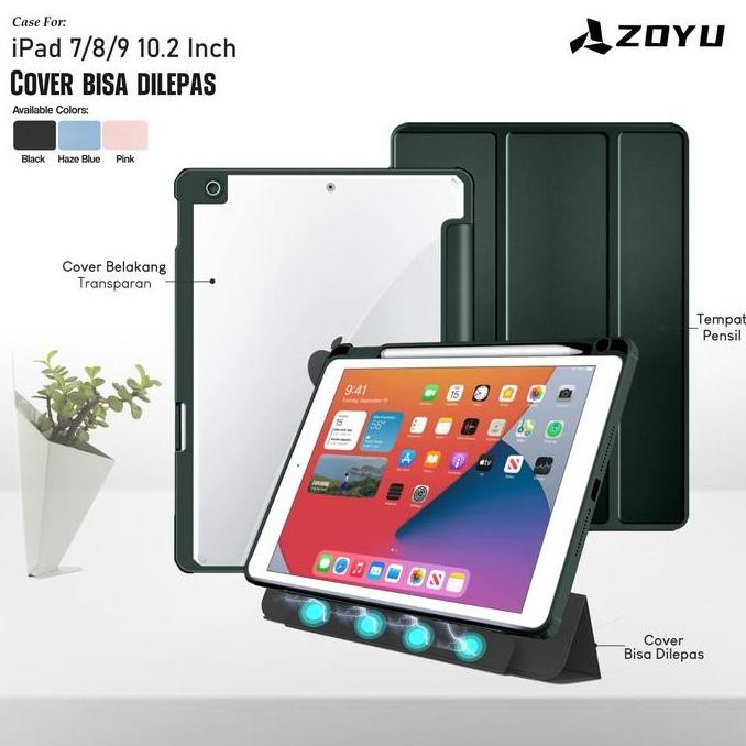 

Softcase iPad Gen 7 8 9 Slot Pensil - Casing Transparan Bisa Dilepas Pasang