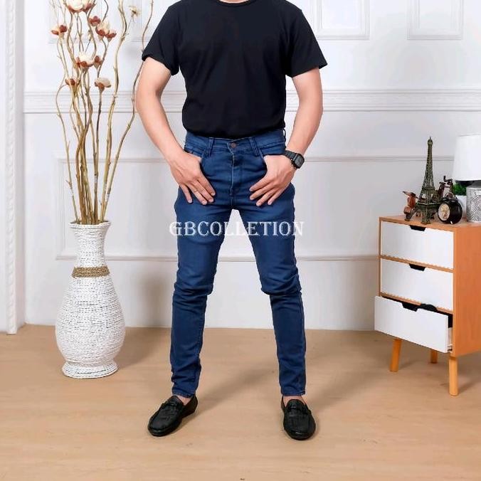 

Celana Jeans Pria Pensil Jumbo Skinny Panjang Melar Ukuran 28-45 Big Size