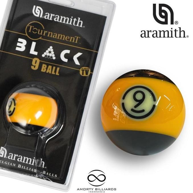 Bola Billiard Aramith / Aramith Tournament Black Number 9 Ball Co