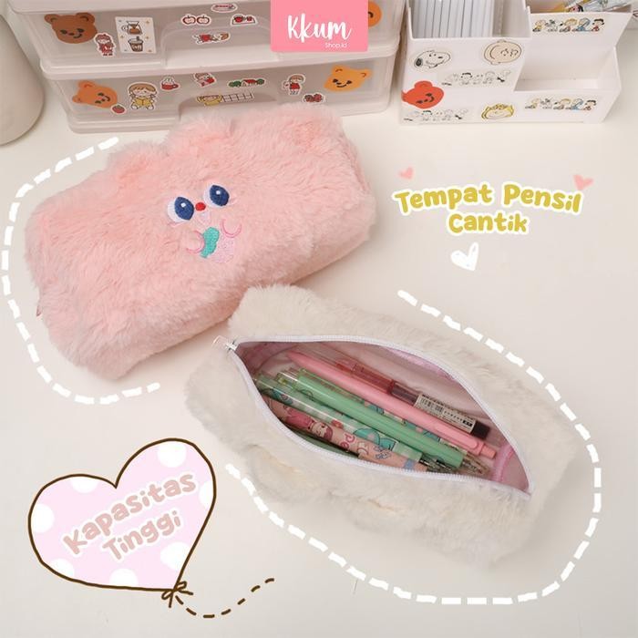 

EMS Tempat pensil soft cute/ Tas pensil kosmetik/ Pouch makeup kecil