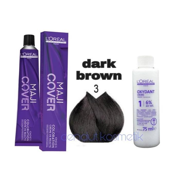 Loreal Majirel 3 Dark brown / pewarna rambut / hair color