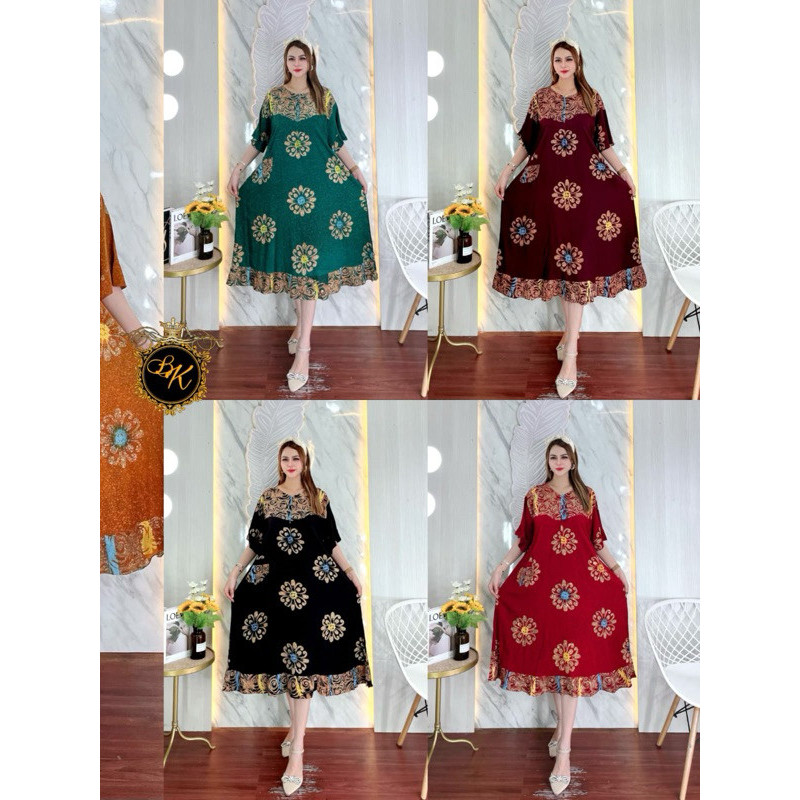 Daster Cap Jumbo Ld 130| Daster Maura Jumbo| Daster Cap Maura| Daster Menyusui| Daster Pekalongan