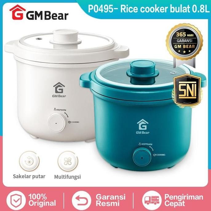 GM Bear Smart Rice Cooker 0.8 Liter P0495 - Penanak Nasi Multifungsi