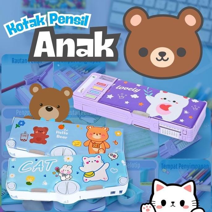 

Matougui - Kotak Pensil/Tempat Pensil Bahan Plastik Multifungsi Untuk/Multifungsi Kotak Penyimpanan Alat Tulis /Kartun Lucu Tempat Stationery New Stok