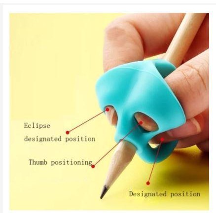 

EMS Pencil Grip Holder Alat Bantu Tulis Anak / Writing Grip Pencil Holder 3 jari dan 5 jari Kuning Pensil