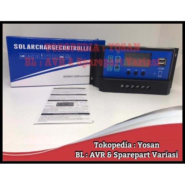 TERBARU SOLAR PANEL CHARGER CONTROLLER SCC PANEL SURYA 50A 12V 24V 