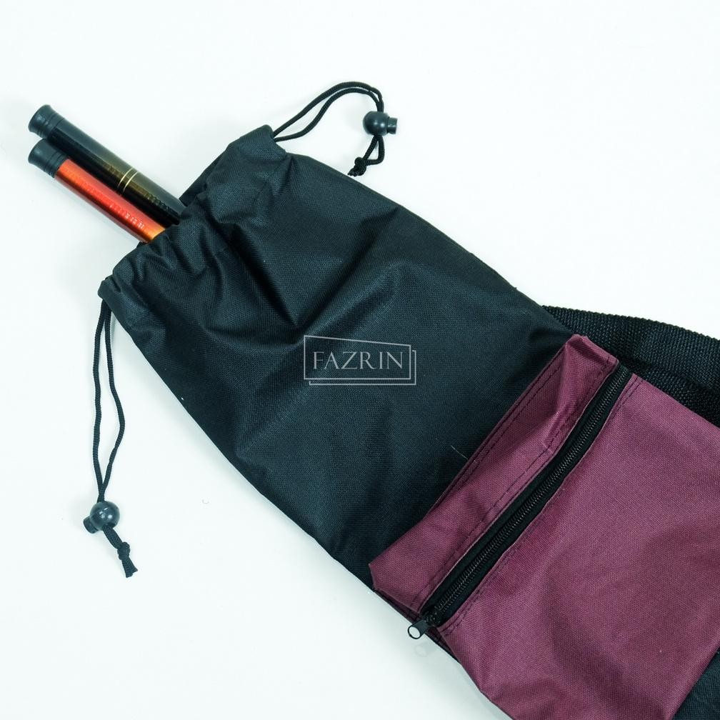 Premium Bisa Cod - Tas Joran Anti Air Tas Joran Pancing Tegek Ransel Model Serut Kantong 2 Ruang Sem