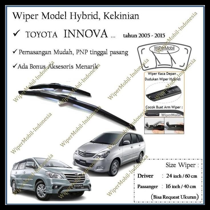 HOT DEAL WIPER KACA MOBIL INNOVA 2005 2006 2007 2008 2009 2010 2011 2012 HYBRID 