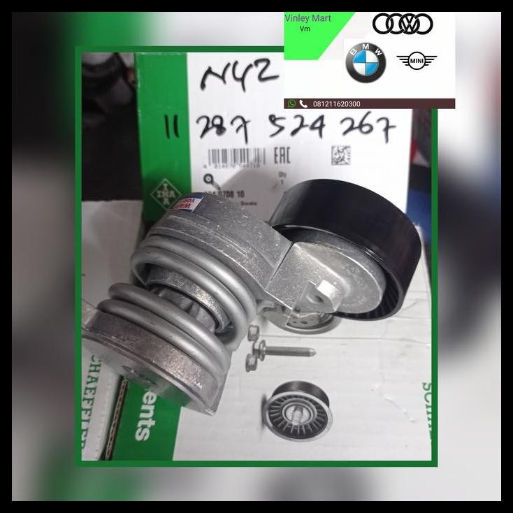 DISKON TERSIONER FANBELT BMW E46 N42, E90 N46 MERK INA 