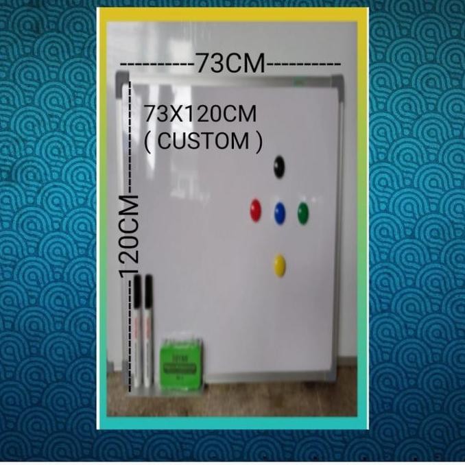 

Papan Tulis Whiteboard Magnet Gantung 73X120Cm ( Vertikal/Custom ) New Stok