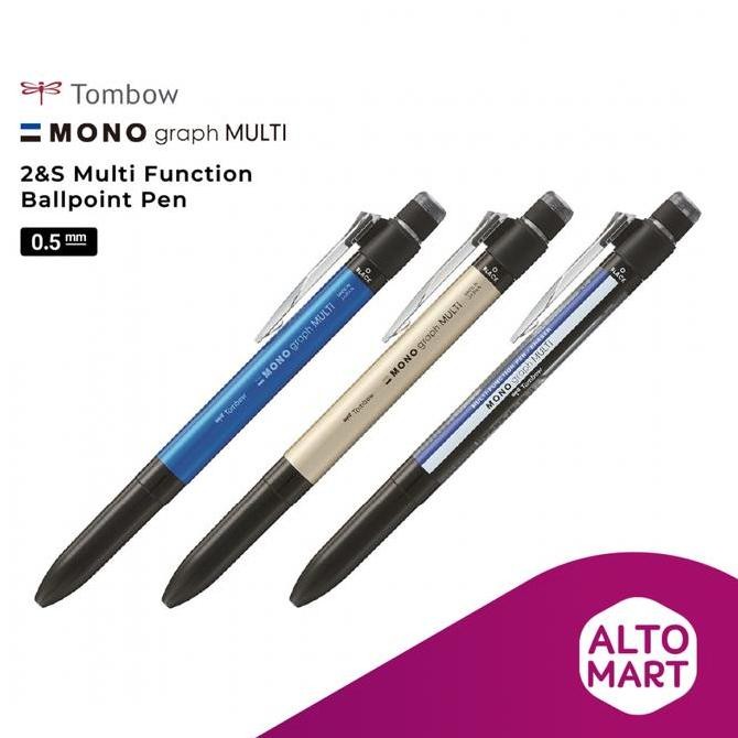 

Tombow Mono Graph 2S Multi Function Pen 0.5 Mm | 2&S 2+1 Ballpoint & Mechanical Pencil New Stok
