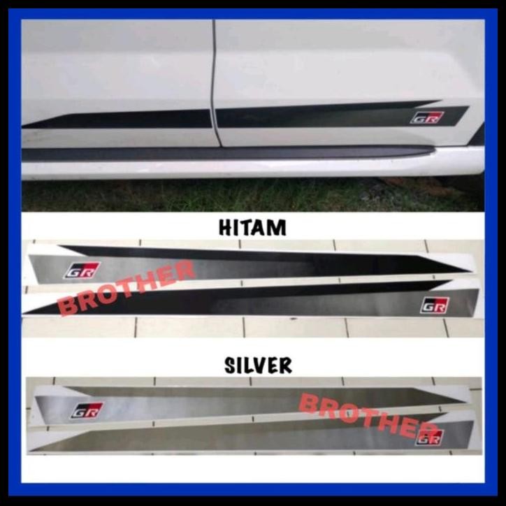 DISKON STIKER BODY SAMPING MOBIL AVANZA XENIA VELOZ 2022 2023 GR HITAM SILVER