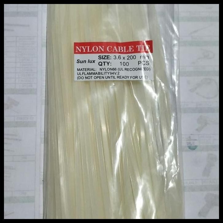 

BEST DEAL KABEL TIES 3.6MM X 20CM (200MM) SUNLUX PUTIH/HITAM !!!