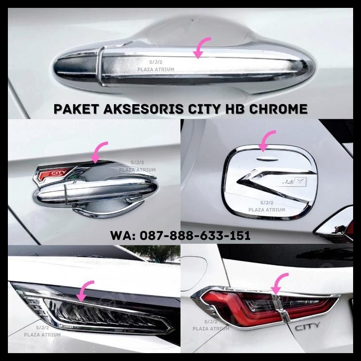 BEST DEAL PAKET AKSESORIS CHROME HONDA CITY HATCHBACK 