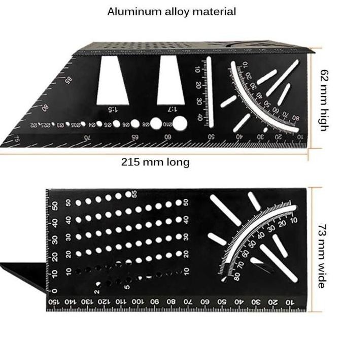 

Speed Square Penggaris Siku Derajat Woodworking Aluminium -1Yk07 New Stok