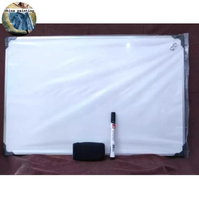 

Papan Tulis/Whiteboard Mini Uk 60Cmx80Cm Free Spidol + Penghapus New Stok
