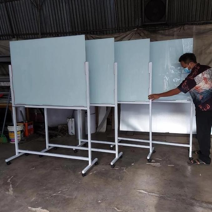 

TERMURAH - Glass whiteboard 60 x 120 standing
