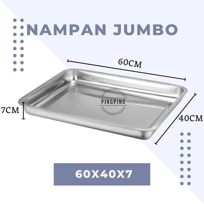 PINGPING - Nampan Stainlees Jumbo / Nampan Stainless Tebal Jumbo