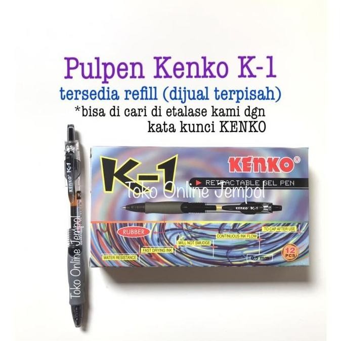 

Box Pulpen Kenko K1 Hitam 0.5 Gel Ballpoin Pena Balpoin Tinta 0,5 Black Sebox Sekotak Selusin Lusin Kotak 12 Buah Pen Jel Ballpoin Ballpoint Ball Poin Tk0971Kn New Stok