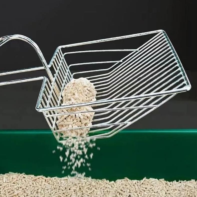 Serokan Pasir Kucing Stainless Serokan Pasir besi Sekop Pasir stainless DiM