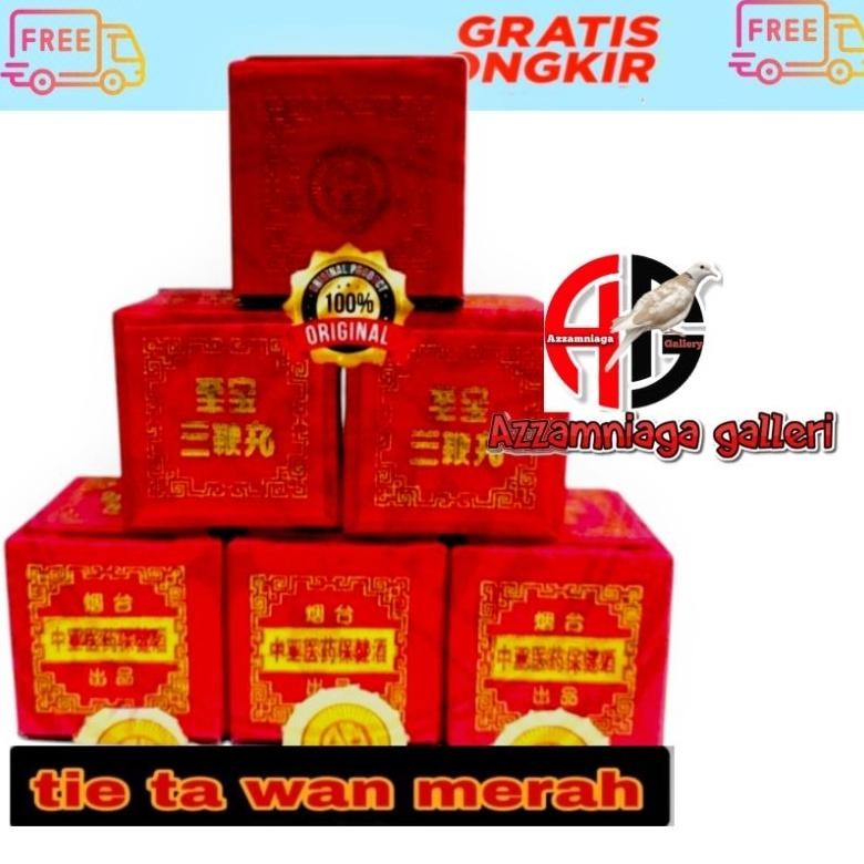 Tetawan Merah TzePao SanPien VitamIM Penambah Stamina Burung Merpati Ayam DiM