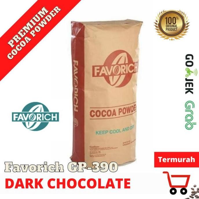 

Favorich GP390 Cocoa Powder Dark Chocolate 25 kg / 1 sak TEG