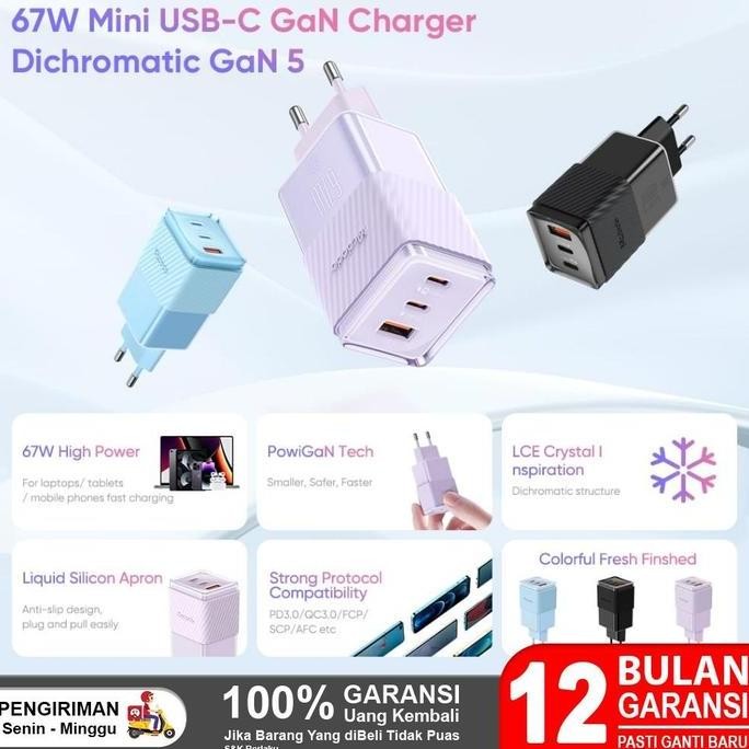 Mcdodo Kepala Charger Gan Mini Fast Charging 65W 67W 100W 140W - Travel Charger