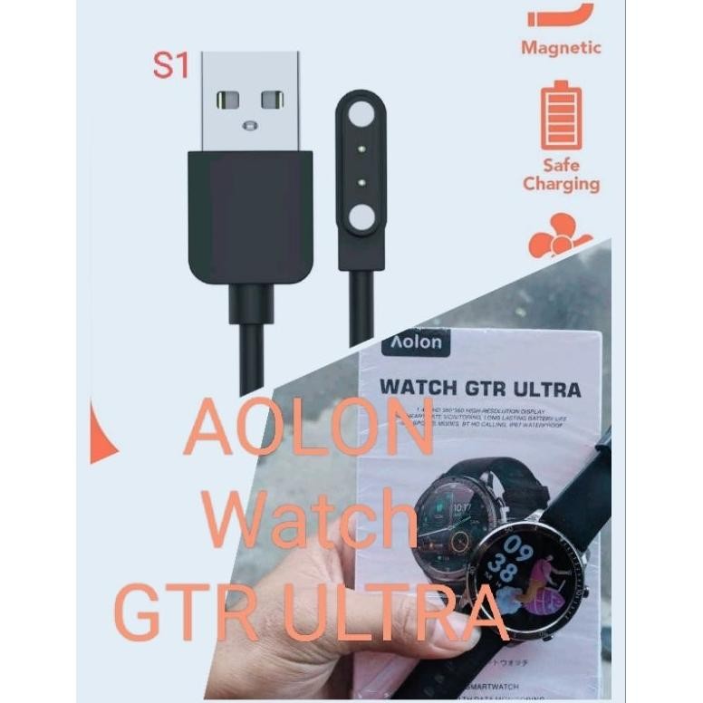Aolon Watch GTR Ultra Kabel Charger Smartwatch Aolon Watch Prime 3 GTR Ultra Magnetic 2 Pin Kabel Ca