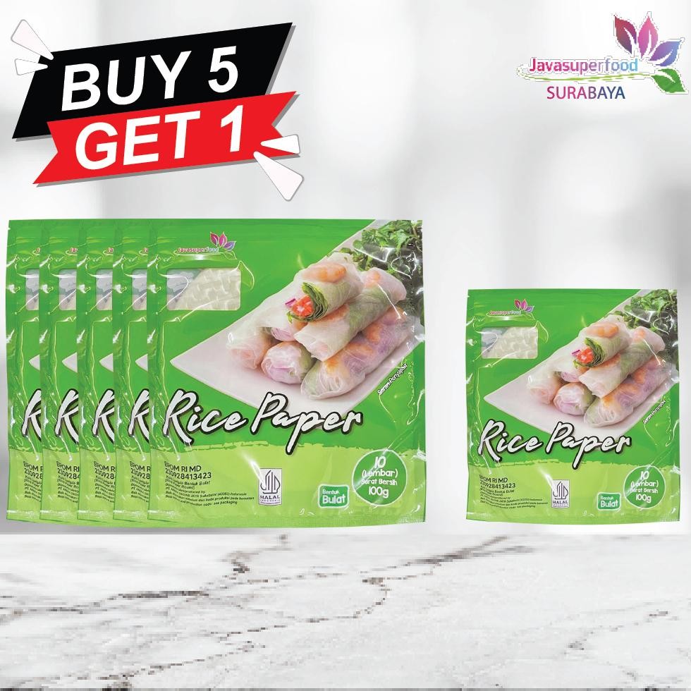 

Cod [Beli 5 Gratis 1] Banh Trang High Quality Rice Paper / Rice Paper / Kulit Lumpia Vietnam Rice Paper 100G / Rice Paper 100G An-147
