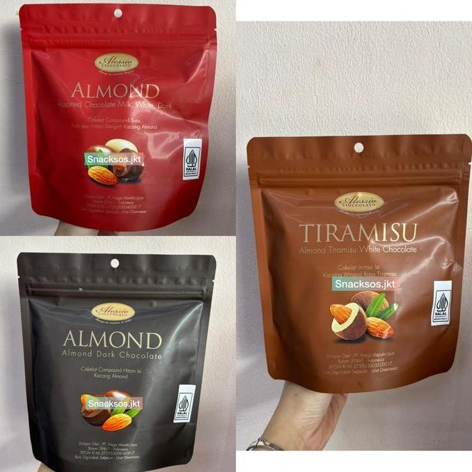 

ALESSIO CIOCCOLATO ALMOND DARK CHOCO / ALMOND TIRAMISU WHITE CHOCOLATE / ALMOND ASSORTED CHOCOLATE MILK WHITE DARK