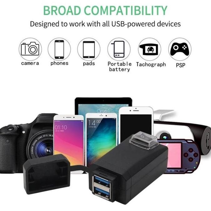 Charger Motor Usb Waterproof 2In1 Quick Charge 3.0 Dual Port Casan Motor Qc3.0