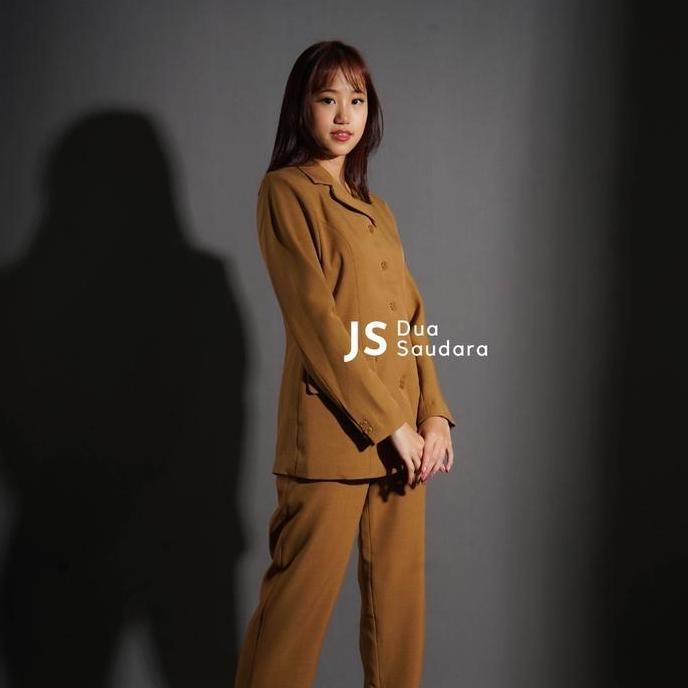 PEMDA LENGAN PANJANG CELANA PANJANG / KHAKI WANITA / SERAGAM PEMDA / BAJU DINAS / SERAGAM DINAS SETE