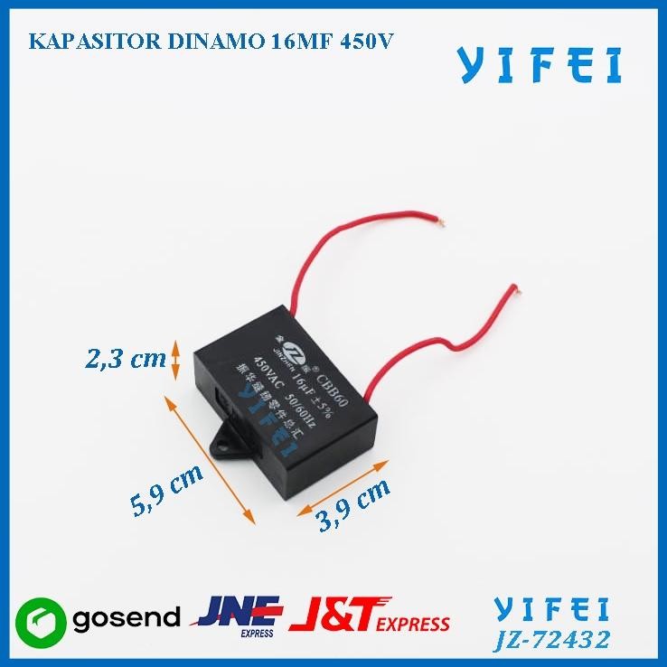Kapasitor Dinamo Mesin Jahit Industri/Capasitor Dinamo YIFEI YIFEI-72432 DiM