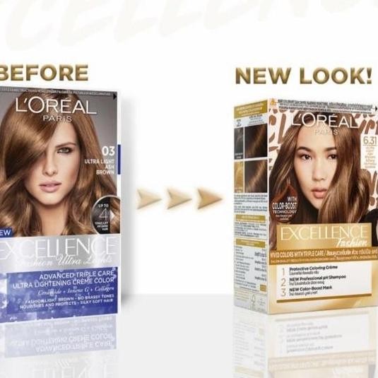 Pewarna Rambut Loreal Excellence Fashion Ultra Light 03 Ash Brown