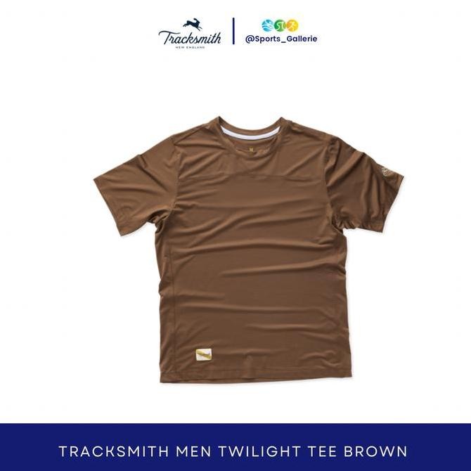 NEW Tracksmith Men Twilight Tee Brown