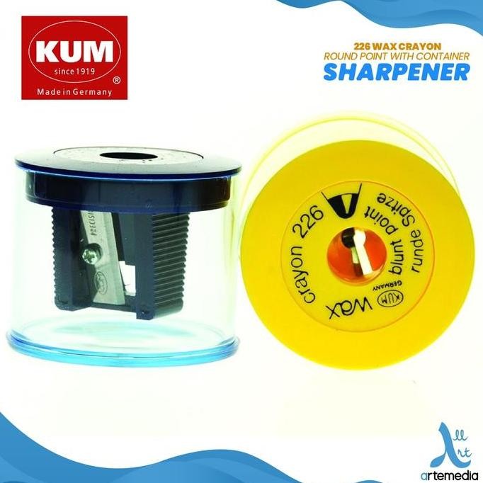 

Kum Sharpener 226 Wax Crayon Round Point Container New Stok