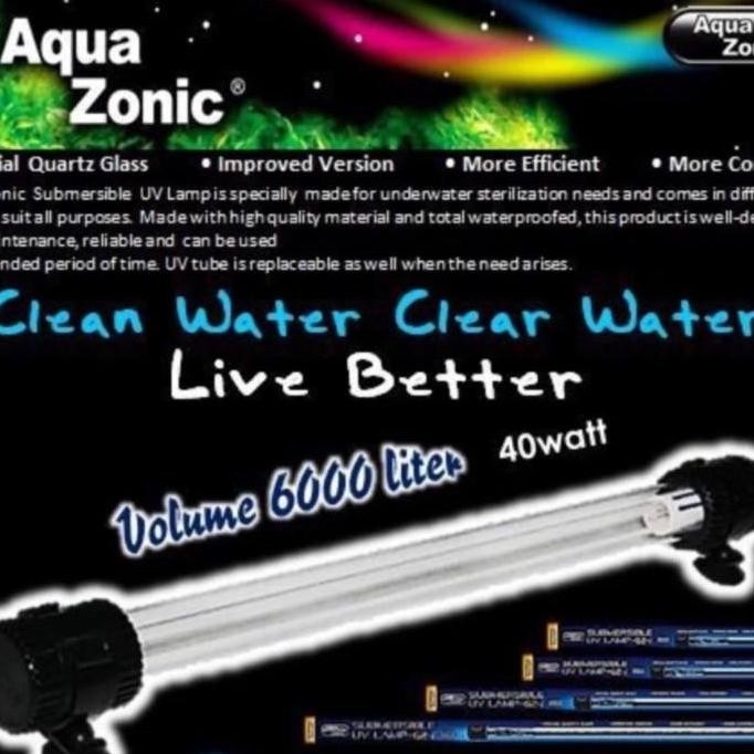 Aquazonic Uv Sterilizer Kolam Lampu Uv Penjernih Air Kolam 15Watt/ 20Watt /30Watt /40Watt