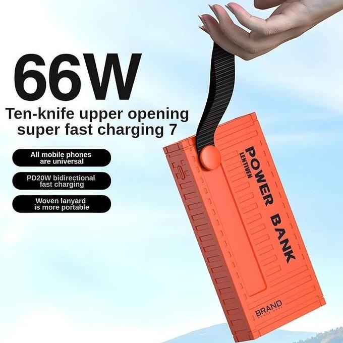 Lentiven Power Bank 30000Mah Fast Charging Dual Input Output Led Display