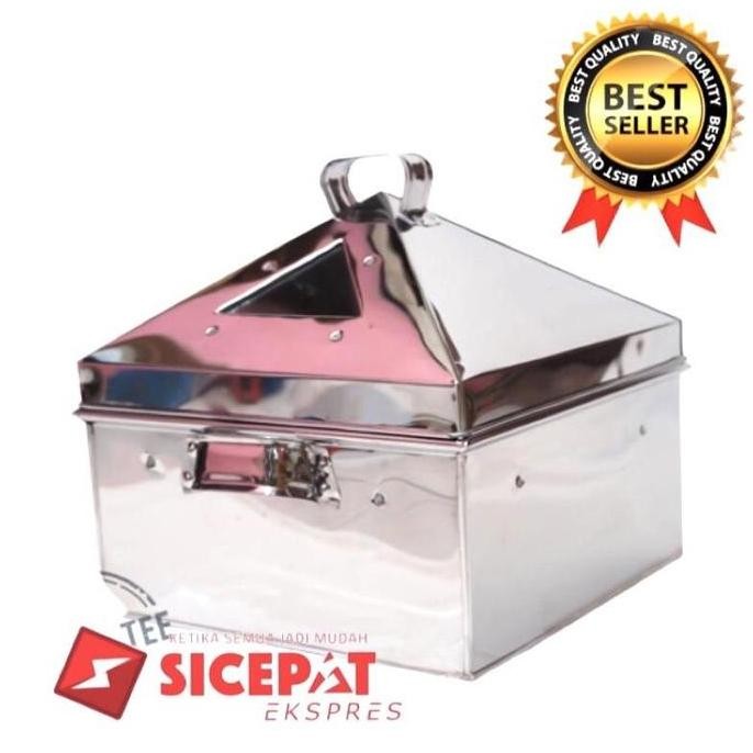 Klakat Kukusan Kotak Persegi Dimsum 30 cm 35 cm 40 cm 45 cm Stainles Stel Kalakat Susun Alat Kukus K