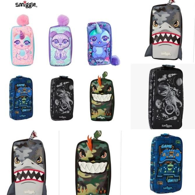 

Smiggle Pencil Case Shark, Dino Budz, Game, Silver Dino, Smile, Catuni New Stok